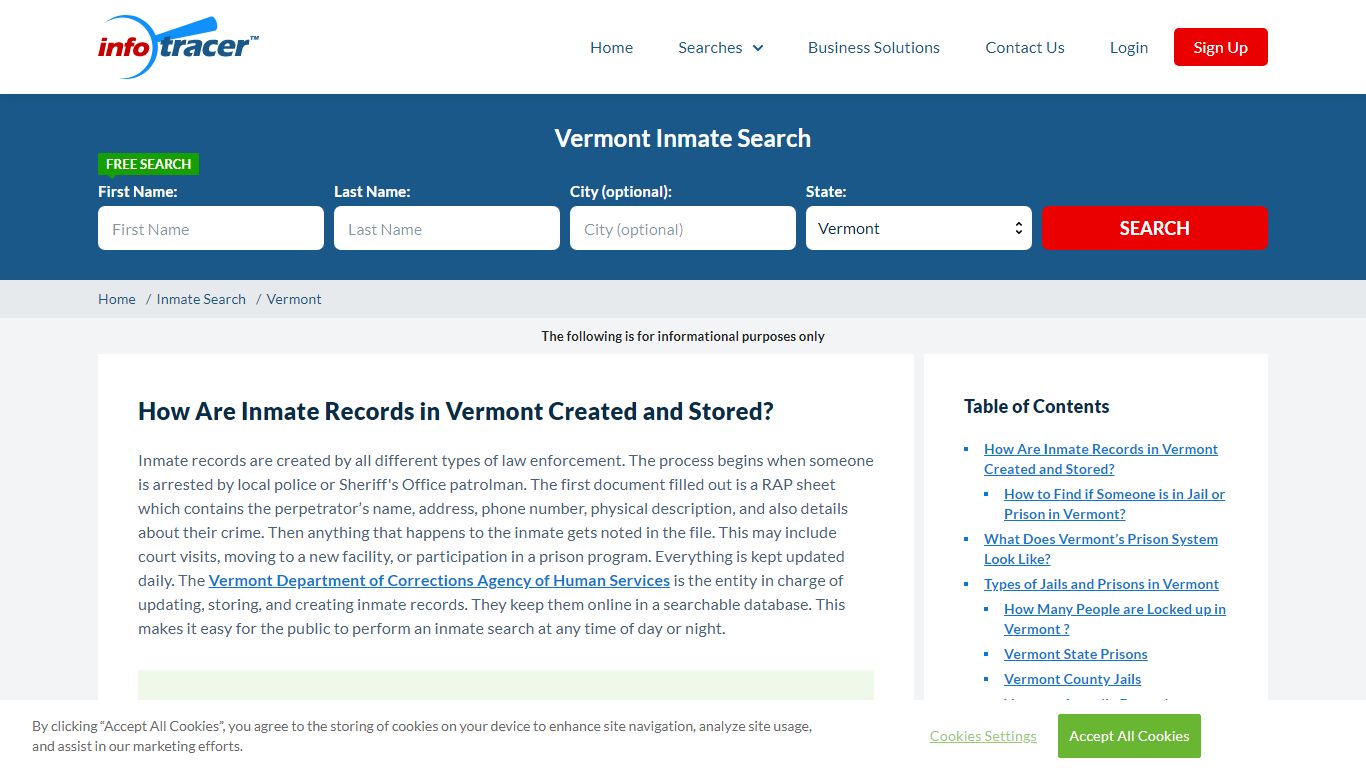 Vermont Inmate Search & Locator - Find a VT Offender ...
